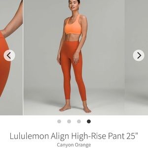 Lululemon Align High-Rise Pant 25"
Canyon Orange